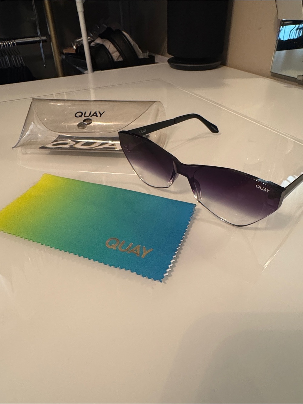 Quay Australia Purple Gradient Cat-Eye Sunglasses